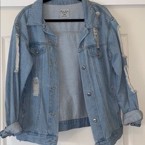 Distressed Blue Jean Jacket